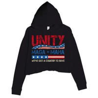 Unity Maga Maha WeVe Got A Country To Save American Flag Crop Fleece Hoodie