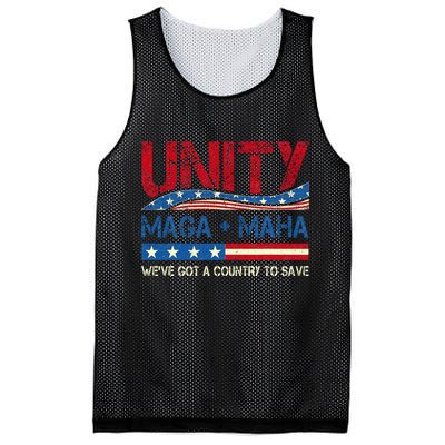 Unity Maga Maha WeVe Got A Country To Save American Flag Mesh Reversible Basketball Jersey Tank