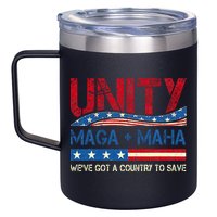 Unity Maga Maha WeVe Got A Country To Save American Flag 12oz Stainless Steel Coffee Mug