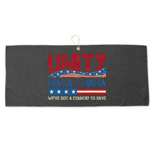 Unity Maga Maha WeVe Got A Country To Save American Flag Large Microfiber Waffle Golf Towel