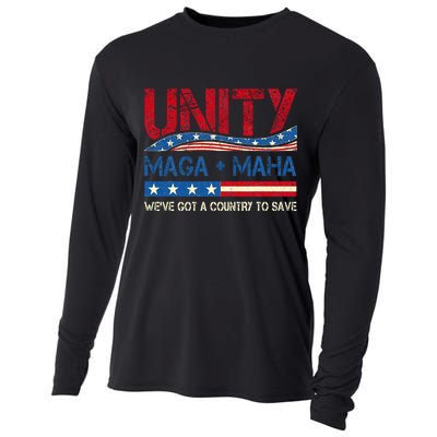 Unity Maga Maha WeVe Got A Country To Save American Flag Cooling Performance Long Sleeve Crew