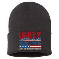 Unity Maga Maha WeVe Got A Country To Save American Flag Sustainable Knit Beanie