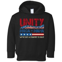 Unity Maga Maha WeVe Got A Country To Save American Flag Toddler Hoodie