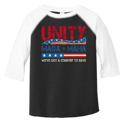 Unity Maga Maha WeVe Got A Country To Save American Flag Toddler Fine Jersey T-Shirt