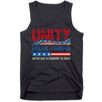 Unity Maga Maha WeVe Got A Country To Save American Flag Tank Top