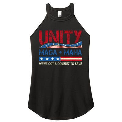 Unity Maga Maha WeVe Got A Country To Save American Flag Women's Perfect Tri Rocker Tank