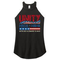 Unity Maga Maha WeVe Got A Country To Save American Flag Women's Perfect Tri Rocker Tank
