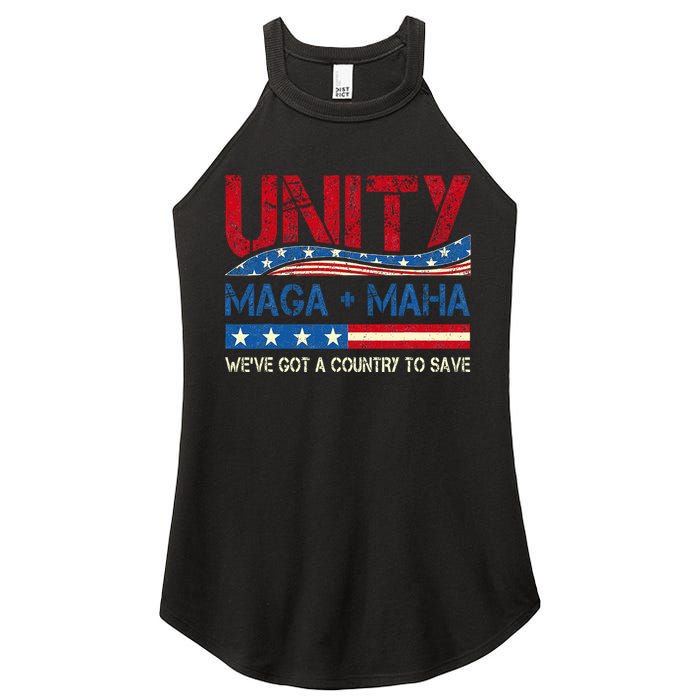 Unity Maga Maha WeVe Got A Country To Save American Flag Women's Perfect Tri Rocker Tank