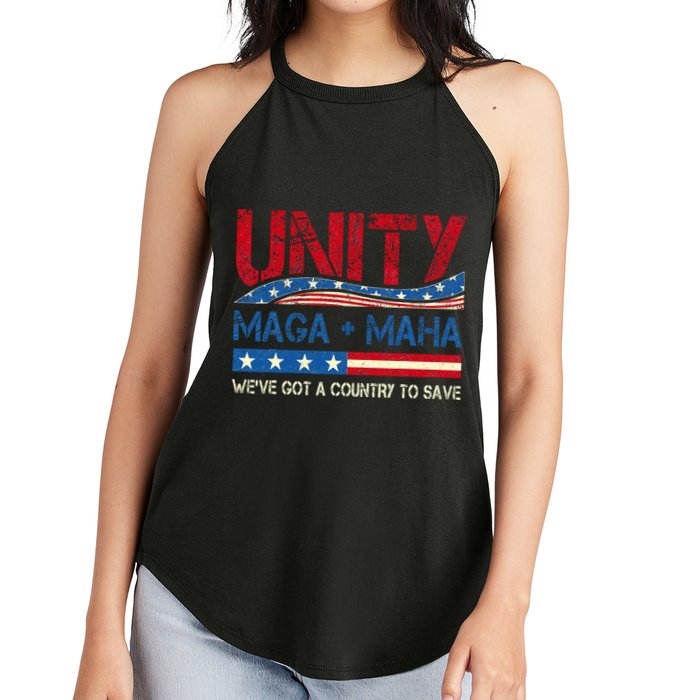 Unity Maga Maha WeVe Got A Country To Save American Flag Women's Perfect Tri Rocker Tank