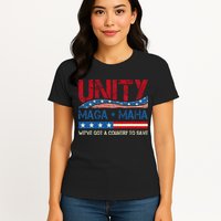 Unity Maga Maha WeVe Got A Country To Save American Flag Womens T-Shirt
