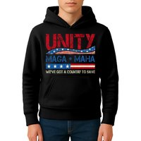Unity Maga Maha WeVe Got A Country To Save American Flag Kids Hoodie