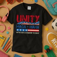 Unity Maga Maha WeVe Got A Country To Save American Flag Kids T-Shirt