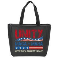 Unity Maga Maha WeVe Got A Country To Save American Flag Zip Tote Bag