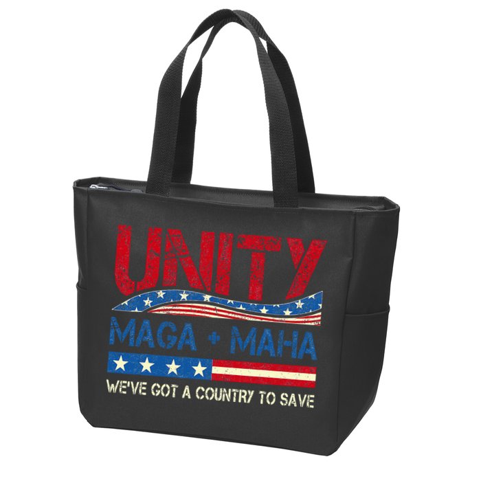 Unity Maga Maha WeVe Got A Country To Save American Flag Zip Tote Bag