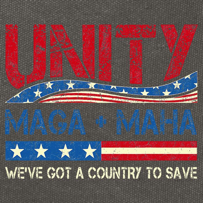 Unity Maga Maha WeVe Got A Country To Save American Flag Cotton Canvas Backpack