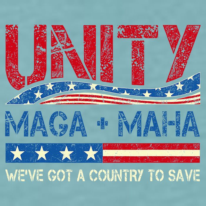 Unity Maga Maha WeVe Got A Country To Save American Flag Sueded Cloud Jersey T-Shirt