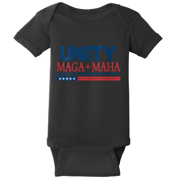 Unity Maga Maha WeVe Got A Country To Save Baby Bodysuit