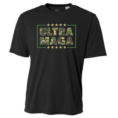 Ultra MAGA Military Camouflage Pro Donald Trump 2024 Cooling Performance Crew T-Shirt