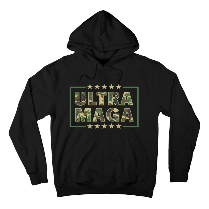 Ultra MAGA Military Camouflage Pro Donald Trump 2024 Hoodie