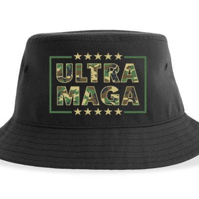 Ultra MAGA Military Camouflage Pro Donald Trump 2024 Sustainable Bucket Hat