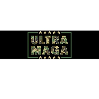 Ultra MAGA Military Camouflage Pro Donald Trump 2024 Bumper Sticker