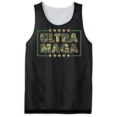 Ultra MAGA Military Camouflage Pro Donald Trump 2024 Mesh Reversible Basketball Jersey Tank