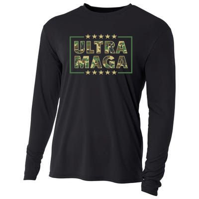 Ultra MAGA Military Camouflage Pro Donald Trump 2024 Cooling Performance Long Sleeve Crew