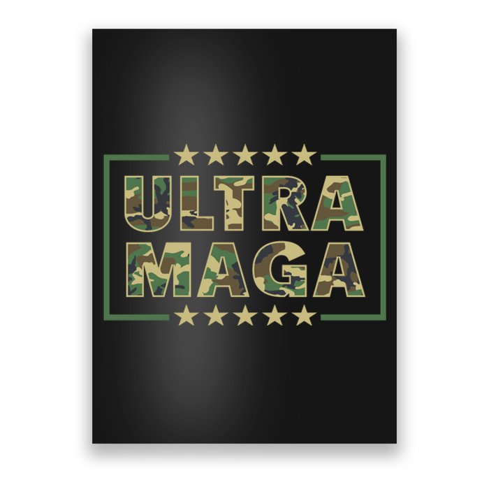 Ultra MAGA Military Camouflage Pro Donald Trump 2024 Poster