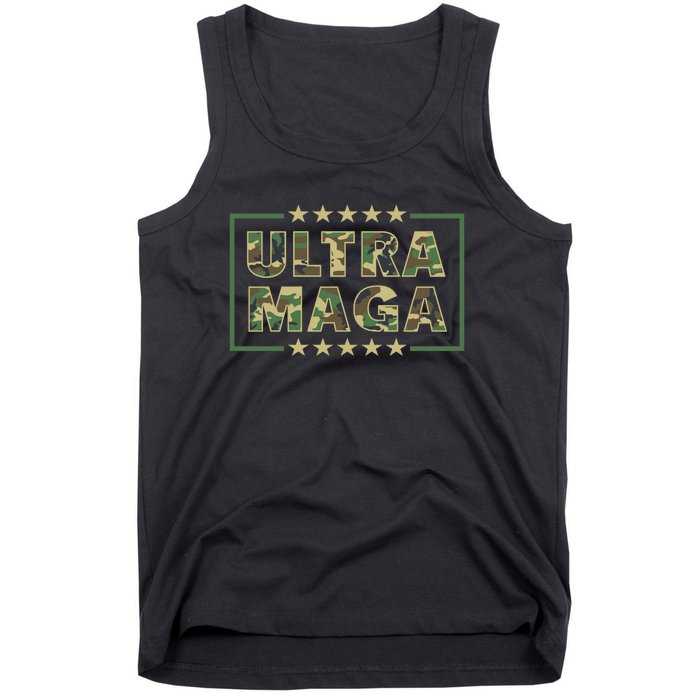 Ultra MAGA Military Camouflage Pro Donald Trump 2024 Tank Top