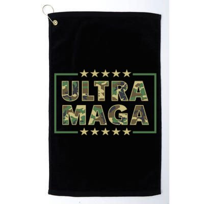 Ultra MAGA Military Camouflage Pro Donald Trump 2024 Platinum Collection Golf Towel