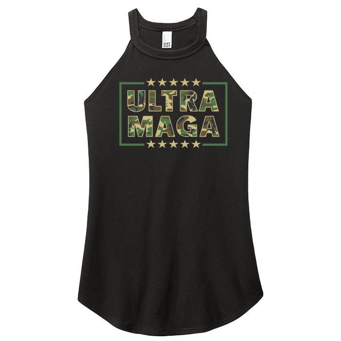 Ultra MAGA Military Camouflage Pro Donald Trump 2024 Women's Perfect Tri Rocker Tank