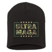 Ultra MAGA Military Camouflage Pro Donald Trump 2024 Short Acrylic Beanie