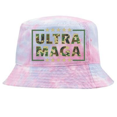 Ultra MAGA Military Camouflage Pro Donald Trump 2024 Tie-Dyed Bucket Hat