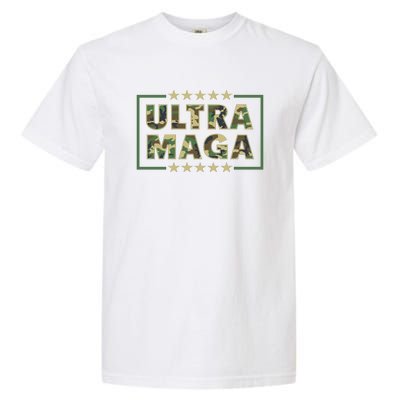 Ultra MAGA Military Camouflage Pro Donald Trump 2024 Garment-Dyed Heavyweight T-Shirt