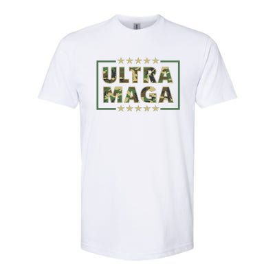 Ultra MAGA Military Camouflage Pro Donald Trump 2024 Softstyle CVC T-Shirt