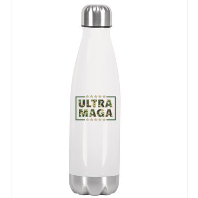 Ultra MAGA Military Camouflage Pro Donald Trump 2024 Stainless Steel Insulated Water Bottle