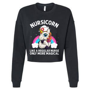  Unicorn Medical Nurses RN Nursing  Cropped Pullover Crew