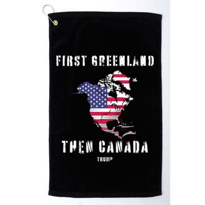 Updated Map Of America Canada And Greenland Trump Golf Towel