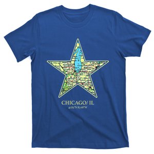 Usa Map Of Chicago City In Illinois Gift T-Shirt