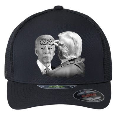 Ultra Maga Proud Ultra Maga Funny Biden Trump Meme Flexfit Unipanel Trucker Cap