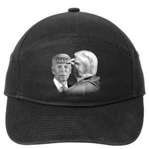 Ultra Maga Proud Ultra Maga Funny Biden Trump Meme 7-Panel Snapback Hat