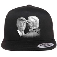 Ultra Maga Proud Ultra Maga Funny Biden Trump Meme Flat Bill Trucker Hat