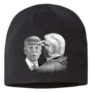 Ultra Maga Proud Ultra Maga Funny Biden Trump Meme Sustainable Beanie