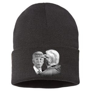 Ultra Maga Proud Ultra Maga Funny Biden Trump Meme Sustainable Knit Beanie