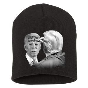 Ultra Maga Proud Ultra Maga Funny Biden Trump Meme Short Acrylic Beanie