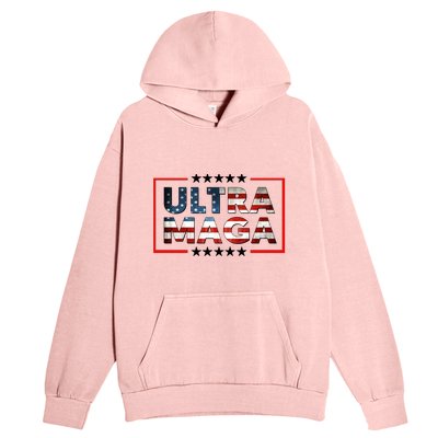 Ultra Maga Proud Patriotic American Flag Graphic UltraMaga Plus Size Shirts Urban Pullover Hoodie