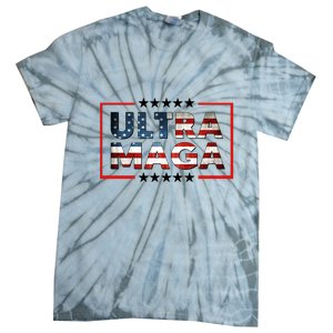 Ultra Maga Proud Patriotic American Flag Graphic UltraMaga Plus Size Shirts Tie-Dye T-Shirt