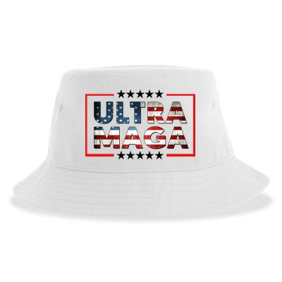 Ultra Maga Proud Patriotic American Flag Graphic UltraMaga Plus Size Shirts Sustainable Bucket Hat