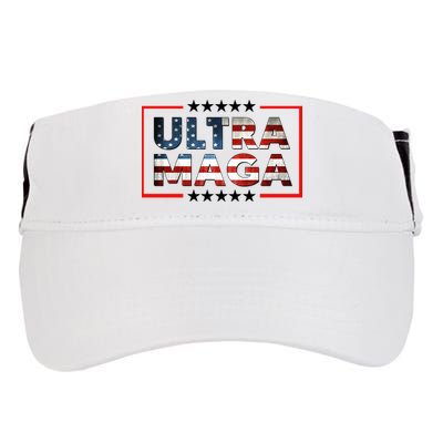 Ultra Maga Proud Patriotic American Flag Graphic UltraMaga Plus Size Shirts Adult Drive Performance Visor