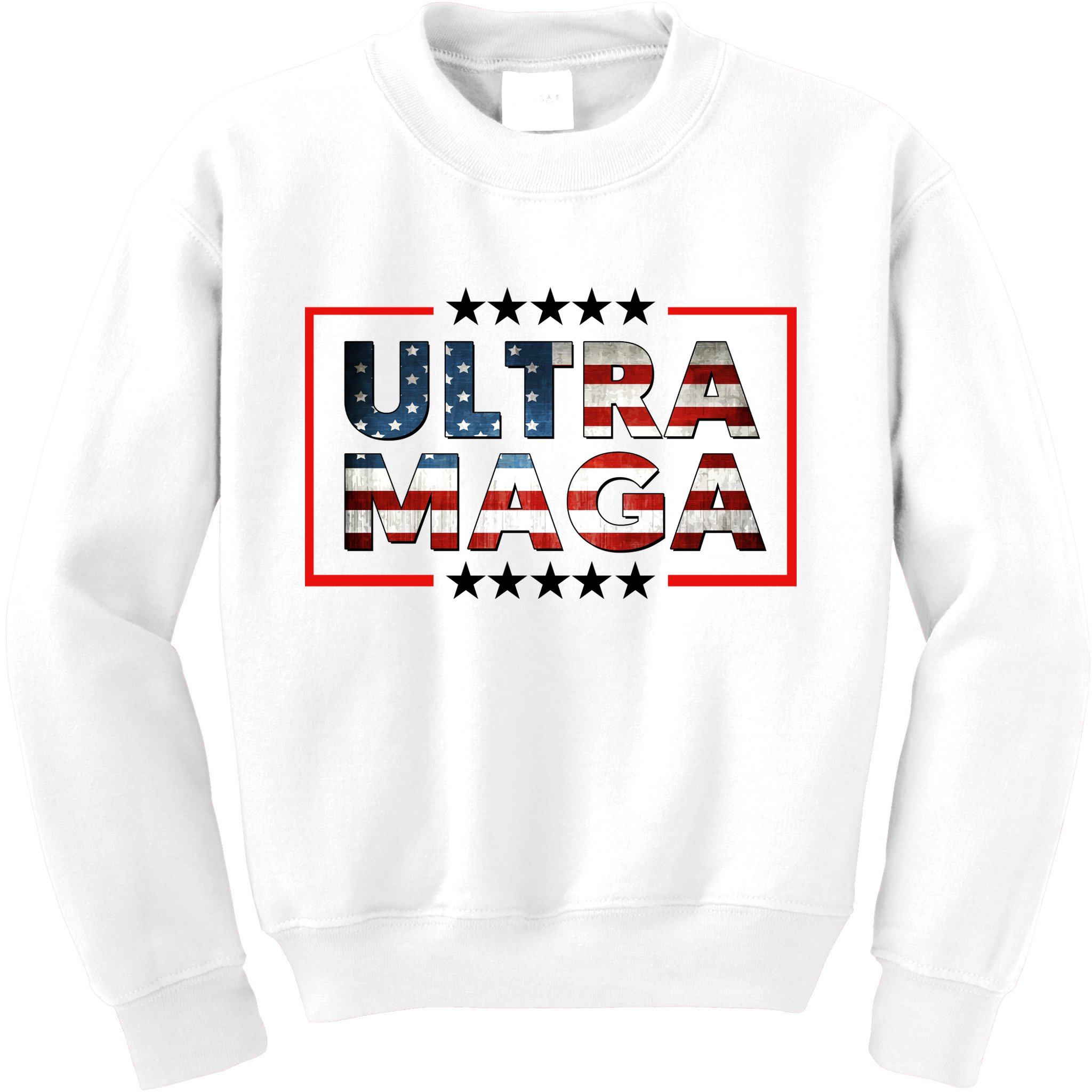 Ultra Maga Proud Patriotic American Flag Graphic UltraMaga Plus Size Shirts Kids Sweatshirt